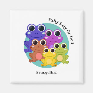 Personalized FROG Fully Rely On God Magnet