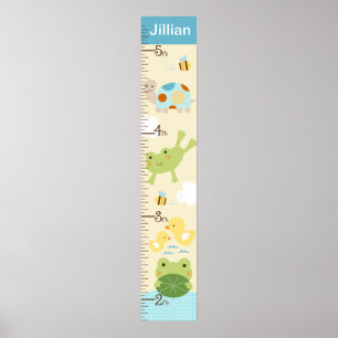 Personalized Frog in the Pond/Turtle Growth Chart