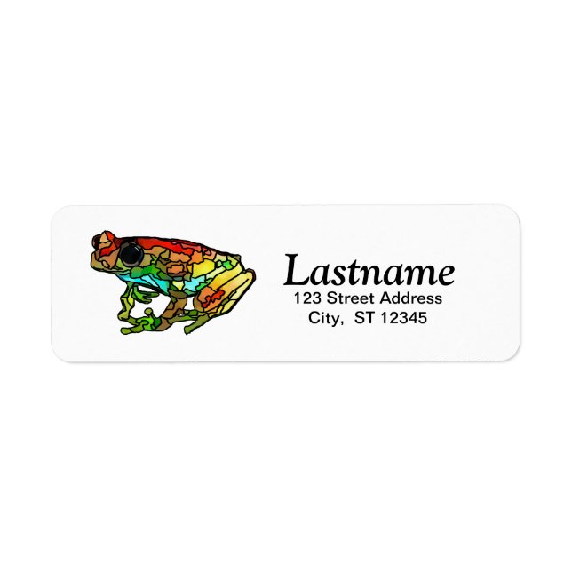 Personalized Frog Return Address Labels (Front)