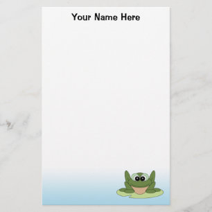 Personalized Frog Stationery