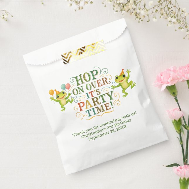 Personalized Frog Toddler Kids Boy Girl Birthday Favour Bag (Sealed)