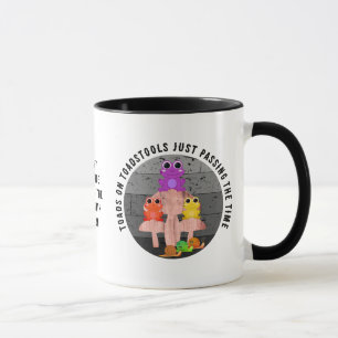 Personalized Frogs Mushrooms Toads on Toadstools Mug
