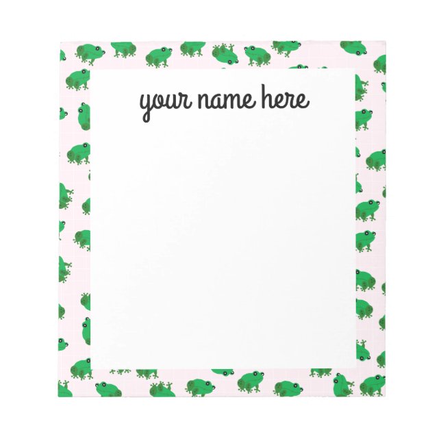Personalized Frogs Notepad (Front)