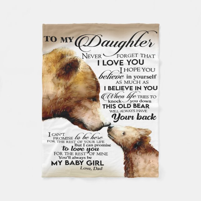 Personalized From Father To Daughter I Hope You Be Fleece Blanket (Front)