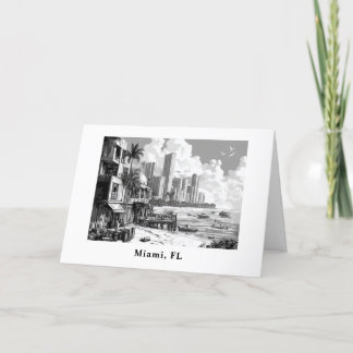 Personalized From Miami FL travel Holiday Card