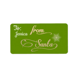 Personalized From Santa Christmas Label