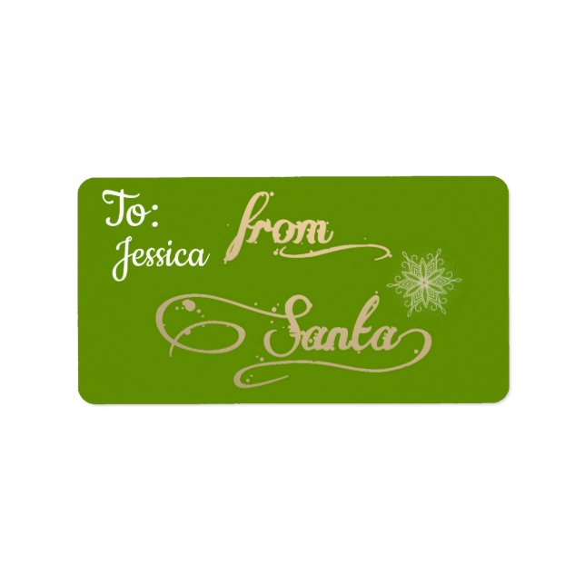 Personalized From Santa Christmas Label (Front)