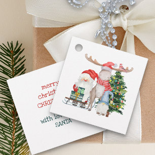 Personalized from Santa Cute Kids Christmas Favour Tags