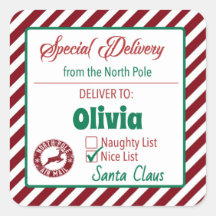 Personalized from Santa Gift Tags for Kids