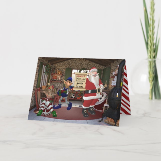 Personalized From Santa's Workshop Holiday Card (Front)