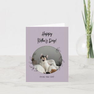 Personalized From the Cat Happy Mother's Day Card
