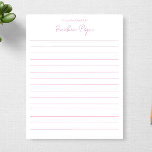 Personalized From the Desk Of 1st Anniversary Gift Notepad