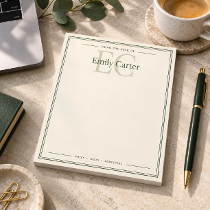 Personalized From The Desk Of Initials Name Notepad