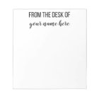 Personalized From the Desk of Notepad