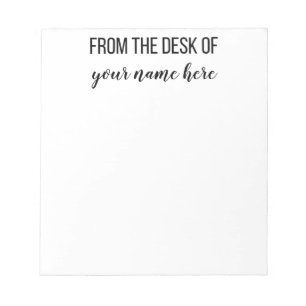 Personalized From the Desk of Notepad