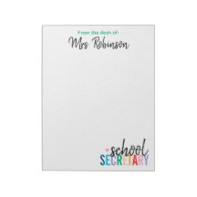 Personalized From the Desk of School Secretary