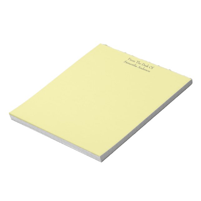 Personalized From The Desk Of Yellow Notepad (Rotated)