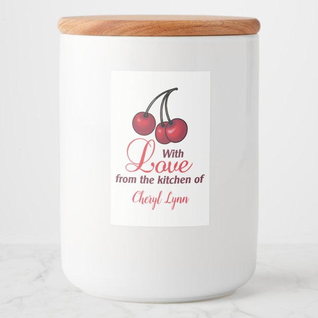 Personalized From the Kitchen of Food Label (Front)