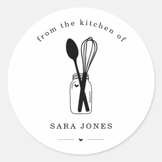 Personalized From the Kitchen of Sticker (Front)