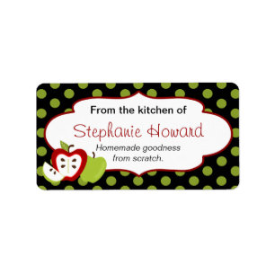 Personalized From The Kitchen With Apples Label