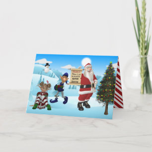 Personalized From The North Pole Santa Christmas Holiday Card