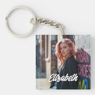 Personalized Front and Back Picture Gift Keychain