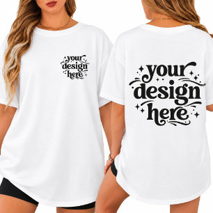 Personalized Front & Back Design Custom Logo T-Shirt