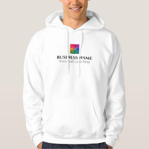 Personalized Front & Back Print Company Logo Men's Hoodie