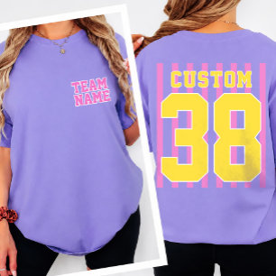 Personalized Front Back sport Team  T-Shirt