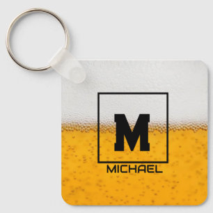 Personalized Frosted Beer Mug with Custom Name Keychain