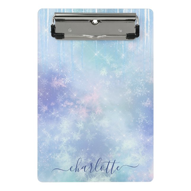 Personalized Frozen Icicles Mini Clipboard (Front)