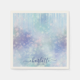 Personalized Frozen Icicles Napkin