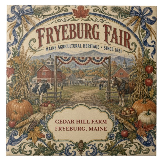 Personalized Fryeburg Fair Since 1851 Maine Tile (Front)