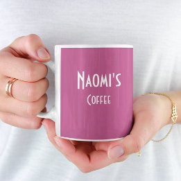 Personalized Fuchsia Coffee Mug