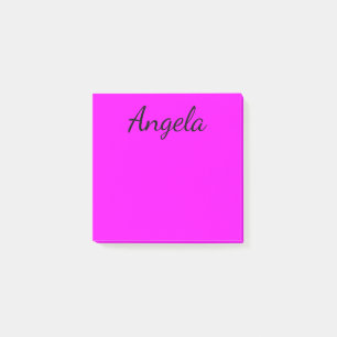 Personalized Fuchsia Solid Colour Post-it Notes