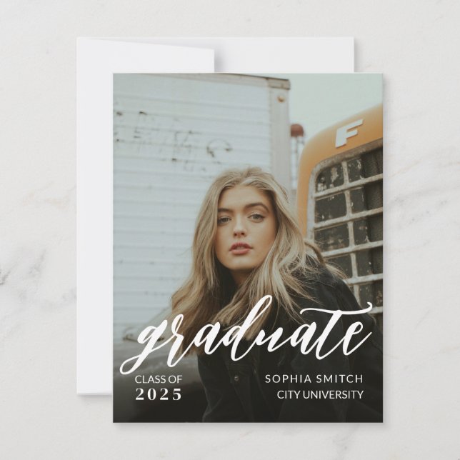 Personalized Full Photo Graduation Invitation (Front)