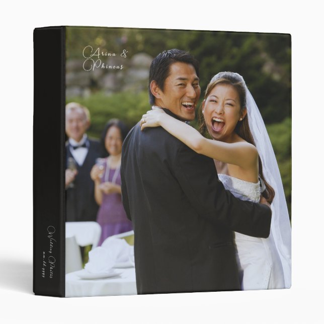 Personalized Full Photo Wedding Album Binder (Front/Spine)