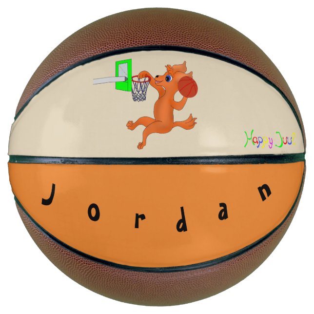 Personalized Fullsize Basketball- Happy Basketball (Front)