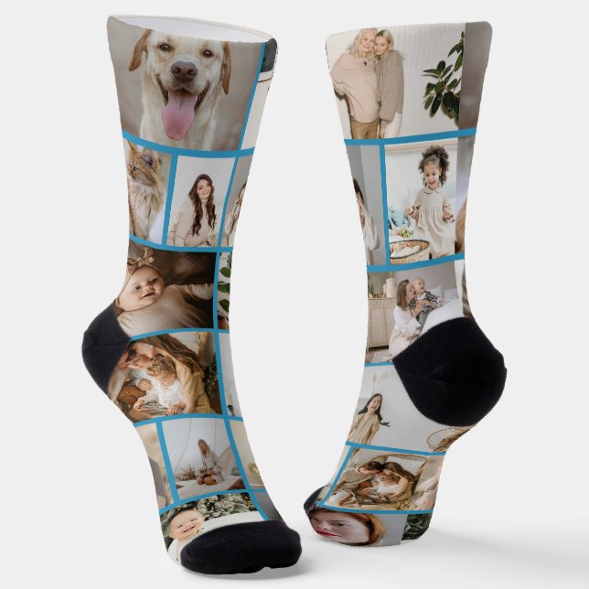 Personalized Fun 16  Photo Template Socks (Angled)