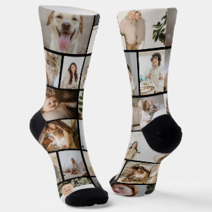 Personalized Fun 16 Photo Template Socks