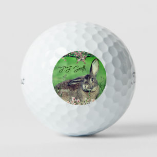Personalized Fun 3 Pack Hare Rabbit Animal Golf Balls