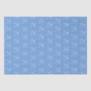 Personalized Fun Airplanes on Blue Kids Birthday Tissue Paper