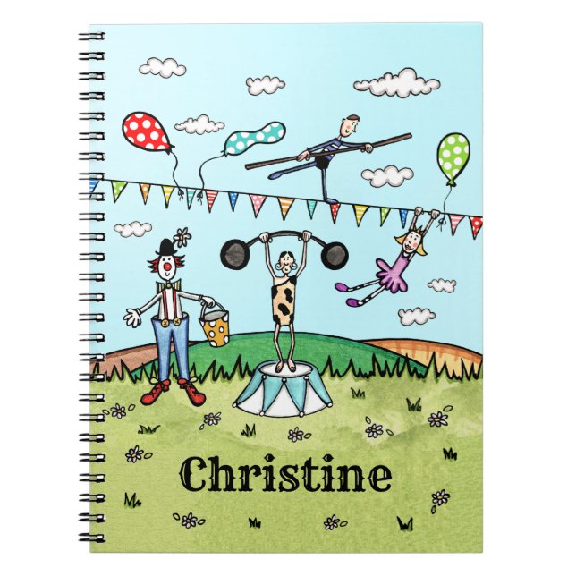 Personalized Fun Circus Children's Notebook (Front)