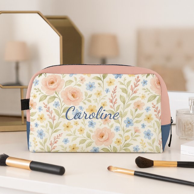 Personalized Fun Classy French Floral Art Pattern Dopp Kit (Creator Uploaded)