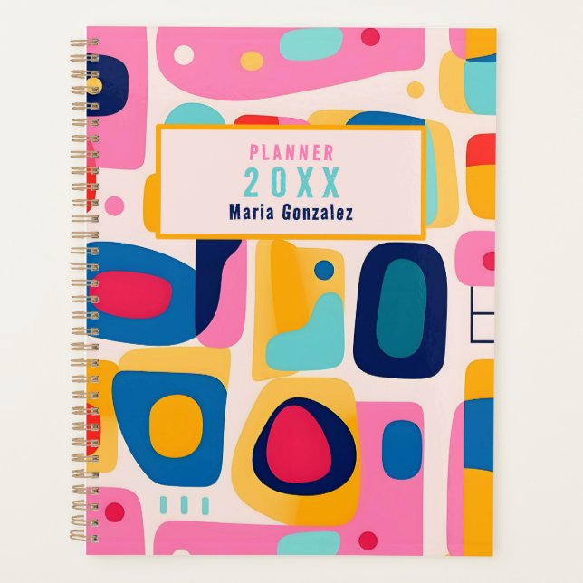 Personalized Fun Colorful 2025 Planner (Devant)