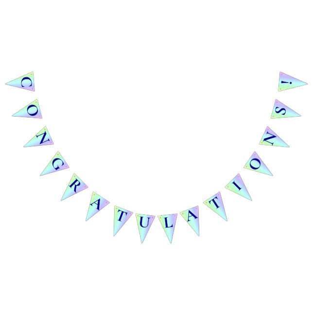 Personalized Fun, Colourful Rainbow Congratulation Bunting Flags (All)