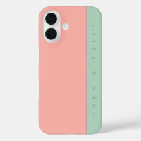 Personalized Fun Colourful Soft Pastel Peach, Gree