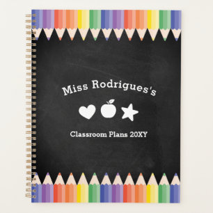Personalized Fun Colourful Teacher Classroom Planner