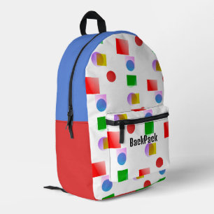 Personalized Fun Colours Inspirational Kids School Printed Backpack