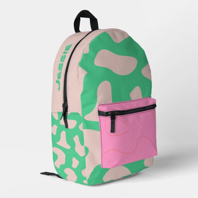 Personalized Fun Colours Print Cut Sew Bag (Back Corner Left)